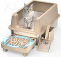 Enclosed Stainless Steel Cat Litter Box by perehome
