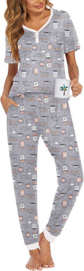 Ekouaer Pajamas for Women 2-Piece Lounge Set - Soft, Pocketed Joggers