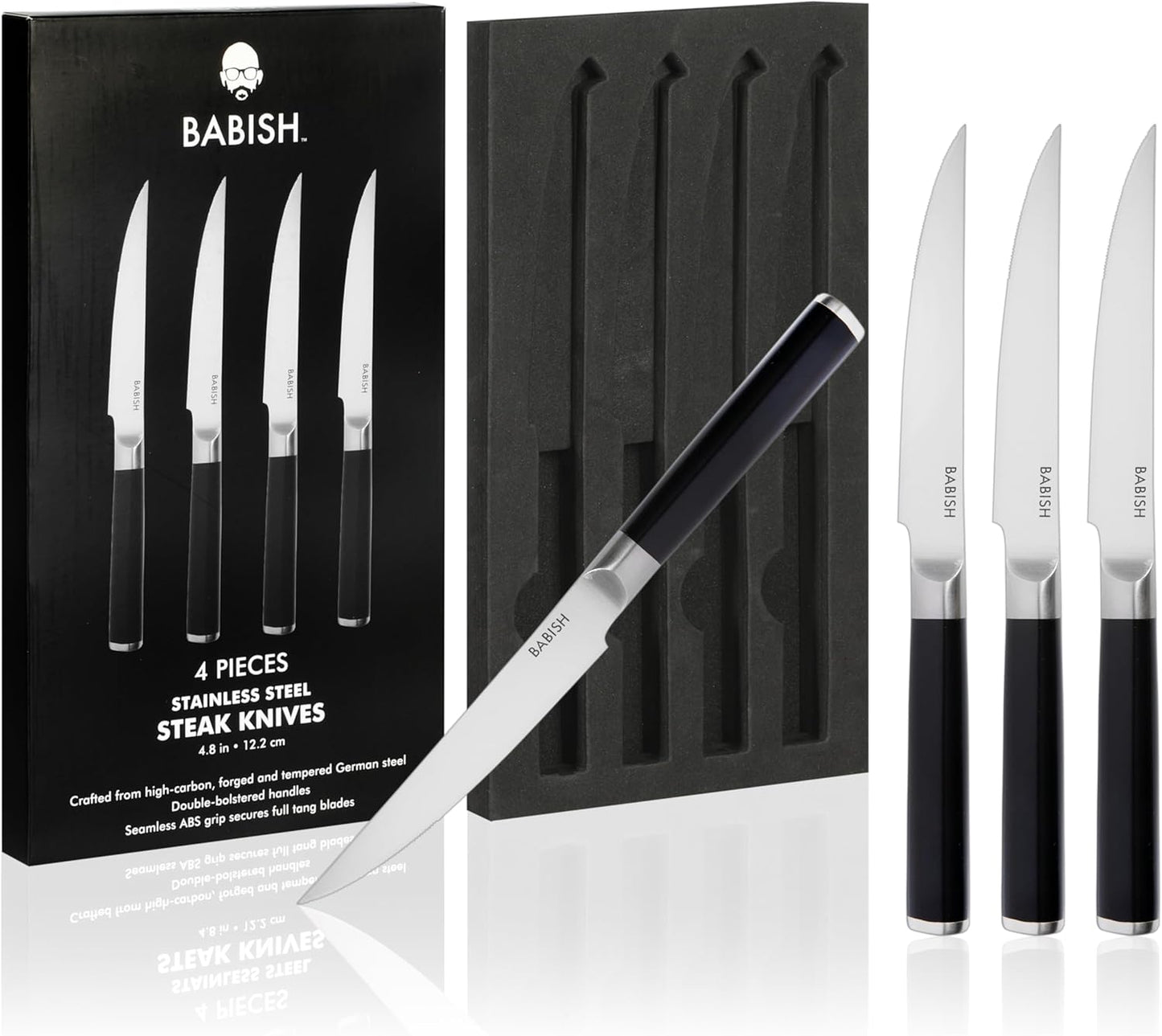 High-Carbon German Steel Cutlery 4pk Forged Kitchen Knives