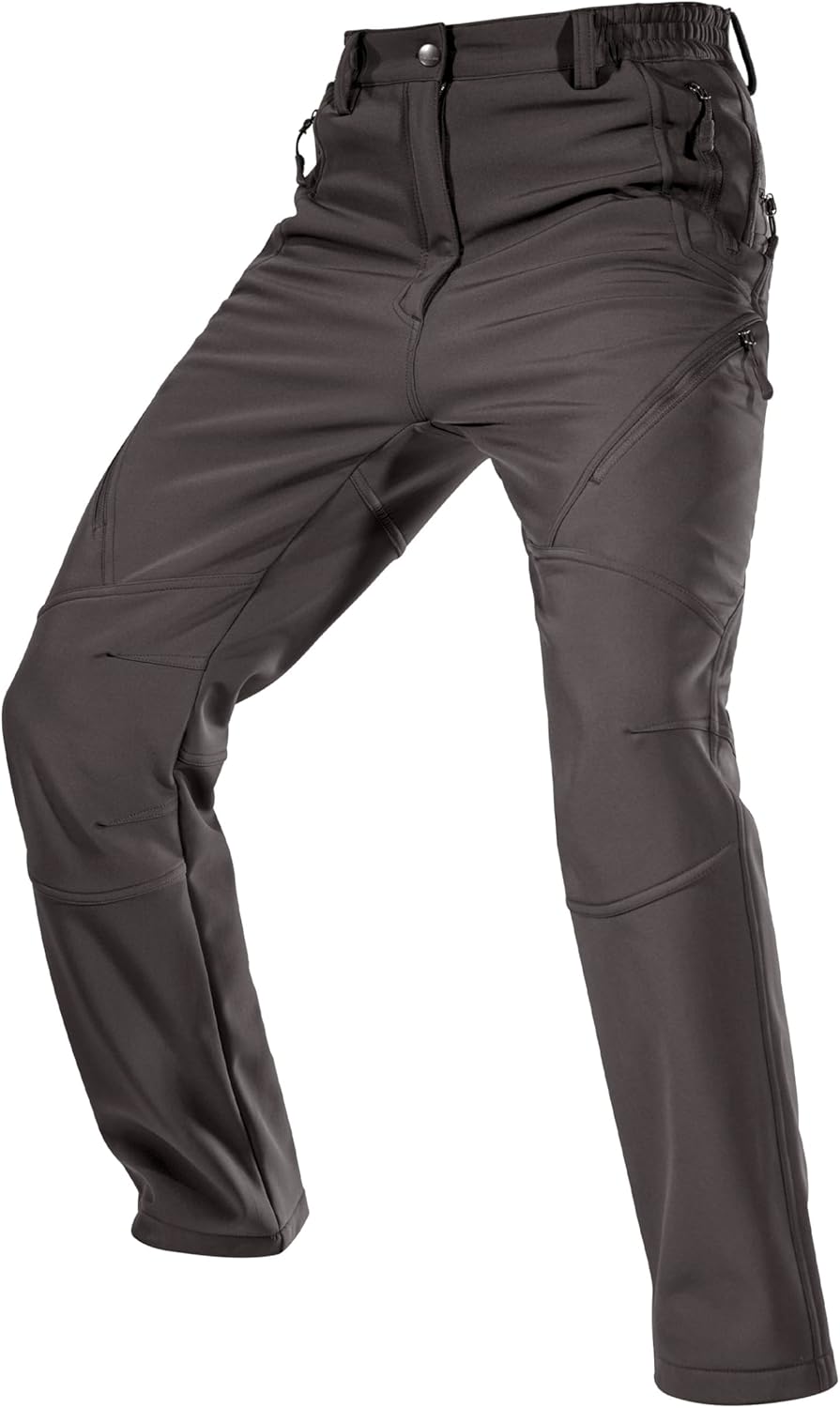 FREE SOLDIER Men's Fleece Lined Cargo Hiking Pants for Winter