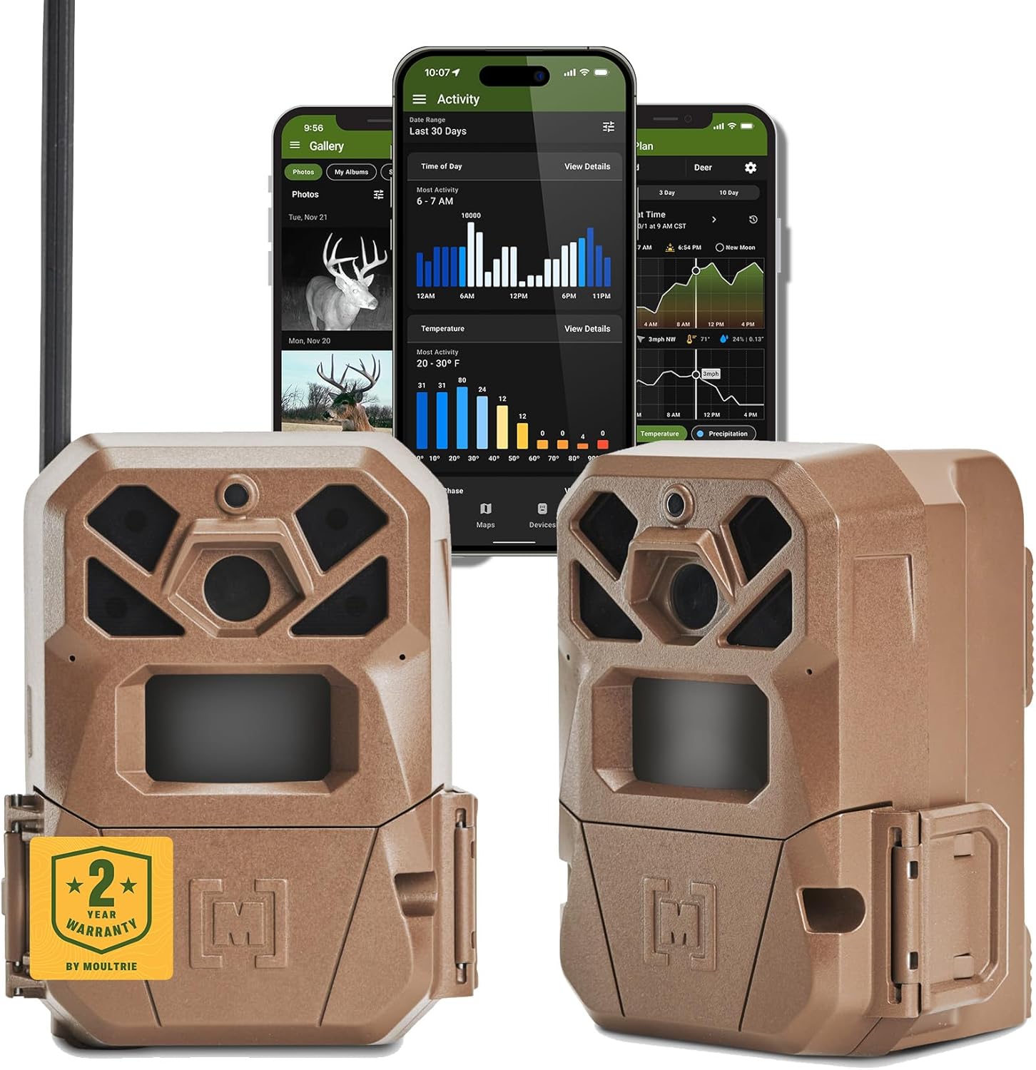 Moultrie Edge 2 Cellular Trail Camera - Nationwide 4G LTE, 36MP Photos & 1080P Video