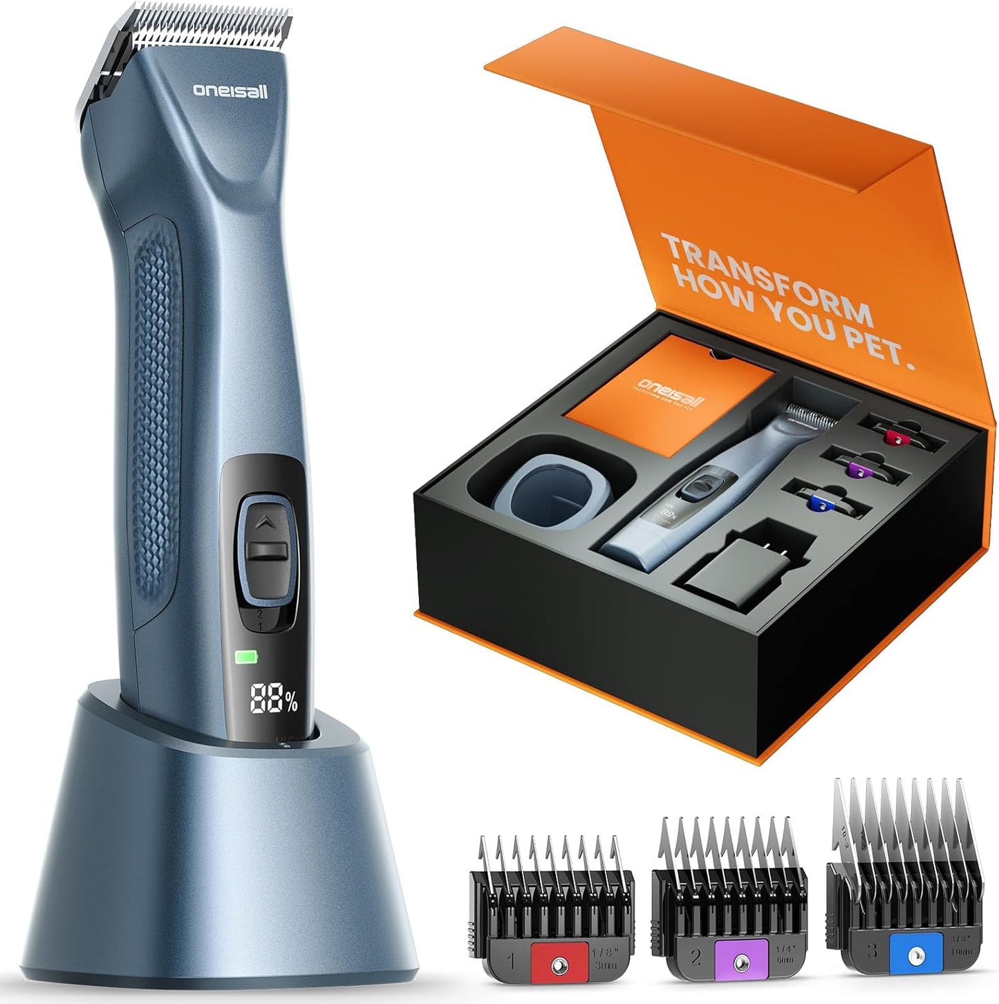 oneisall Cordless Professional Dog Grooming Clippers for Pets