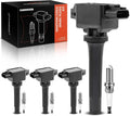 Ignition Coil Pack and Iridium Spark Plugs Set of 4 - Mazda Fitment