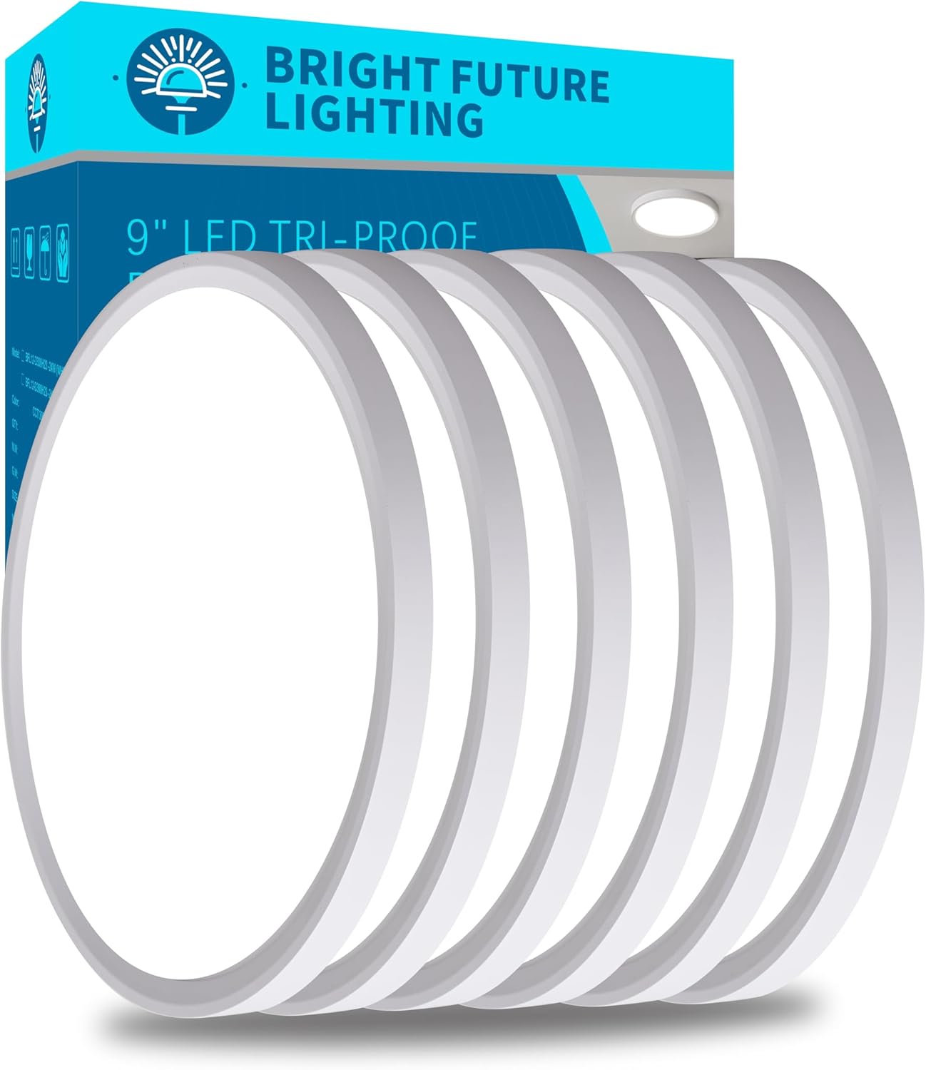 6pack 9 Inch Flush Mount Ceiling Light for Bright Spaces