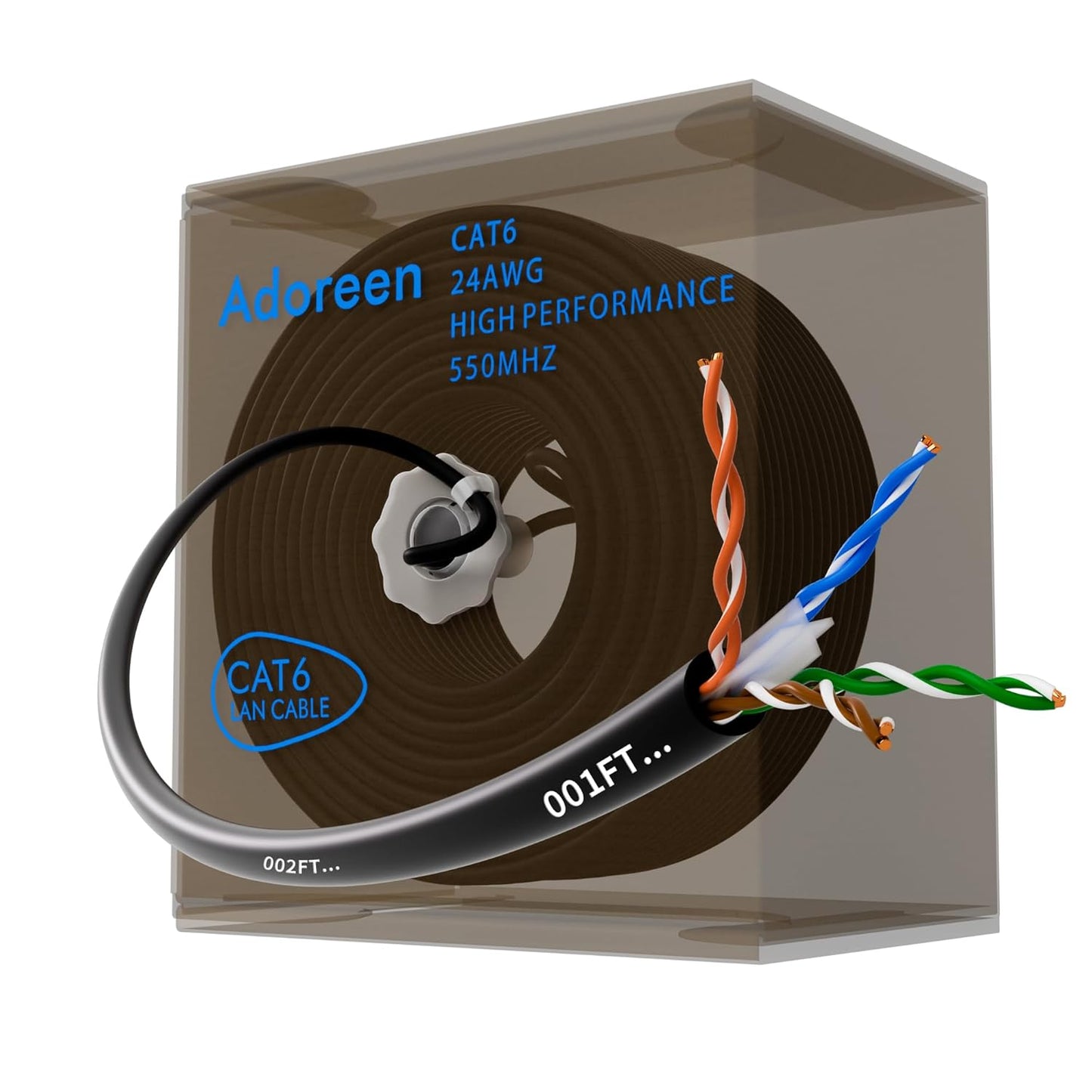 Adoreen Bulk Cat 6 Ethernet Cable 350 Ft for Fast Internet