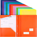 Tenceur 48 Pack Plastic Folders with Clear Front Pockets - Color
