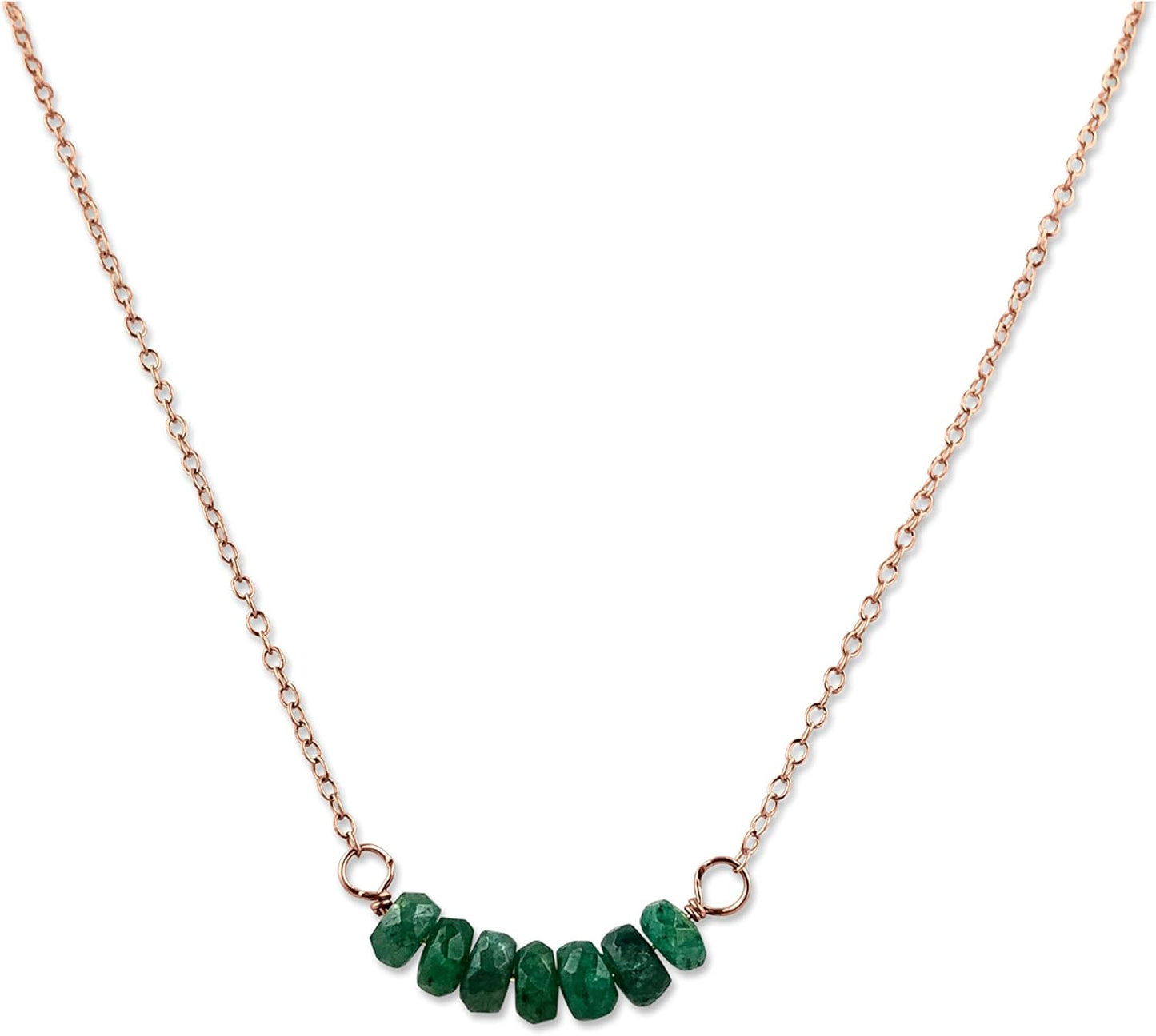 Personalized Birthstone Bar Necklace for Women and Girls