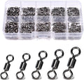260pcs Fishing Swivels Stainless Steel Rolling Swivels - Tangle Free