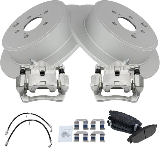 TRQ Rear Brake Pad & Rotor Kit for 2009-2013 Subaru Forester