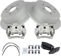 TRQ Rear Brake Pad & Rotor Kit Semi-Metallic Compatible with 2009-2013