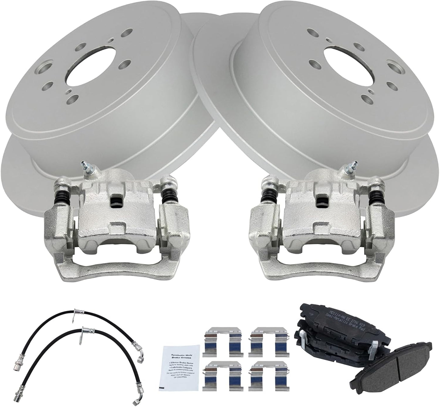 TRQ Rear Brake Pad & Rotor Kit for 2009-2013 Subaru Forester