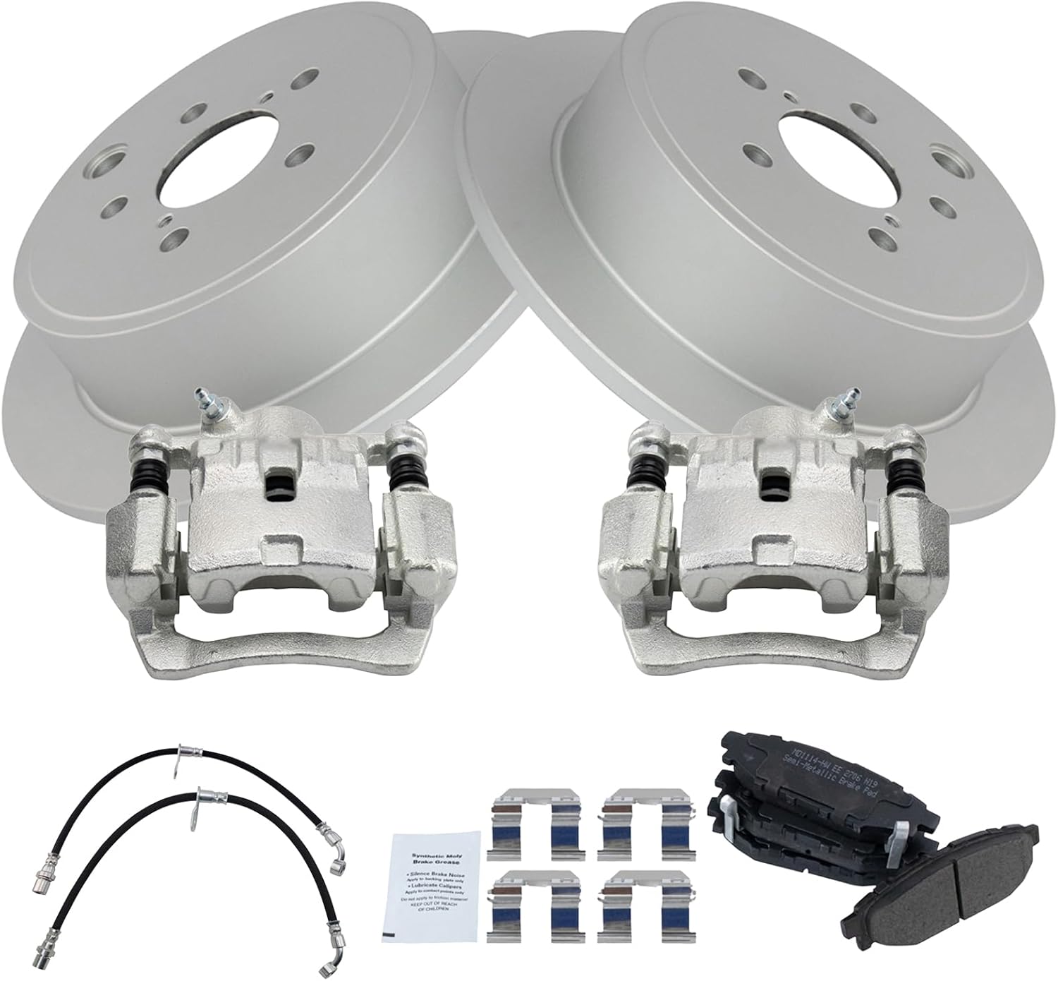 TRQ Rear Brake Pad & Rotor Kit for 2009-2013 Subaru Forester