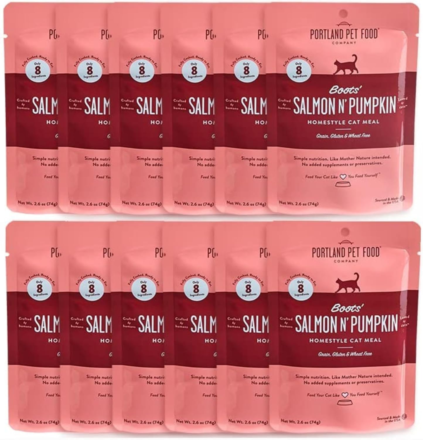 Human-Grade Mixed Variety Pack Wet Cat Food Pouch for Cats