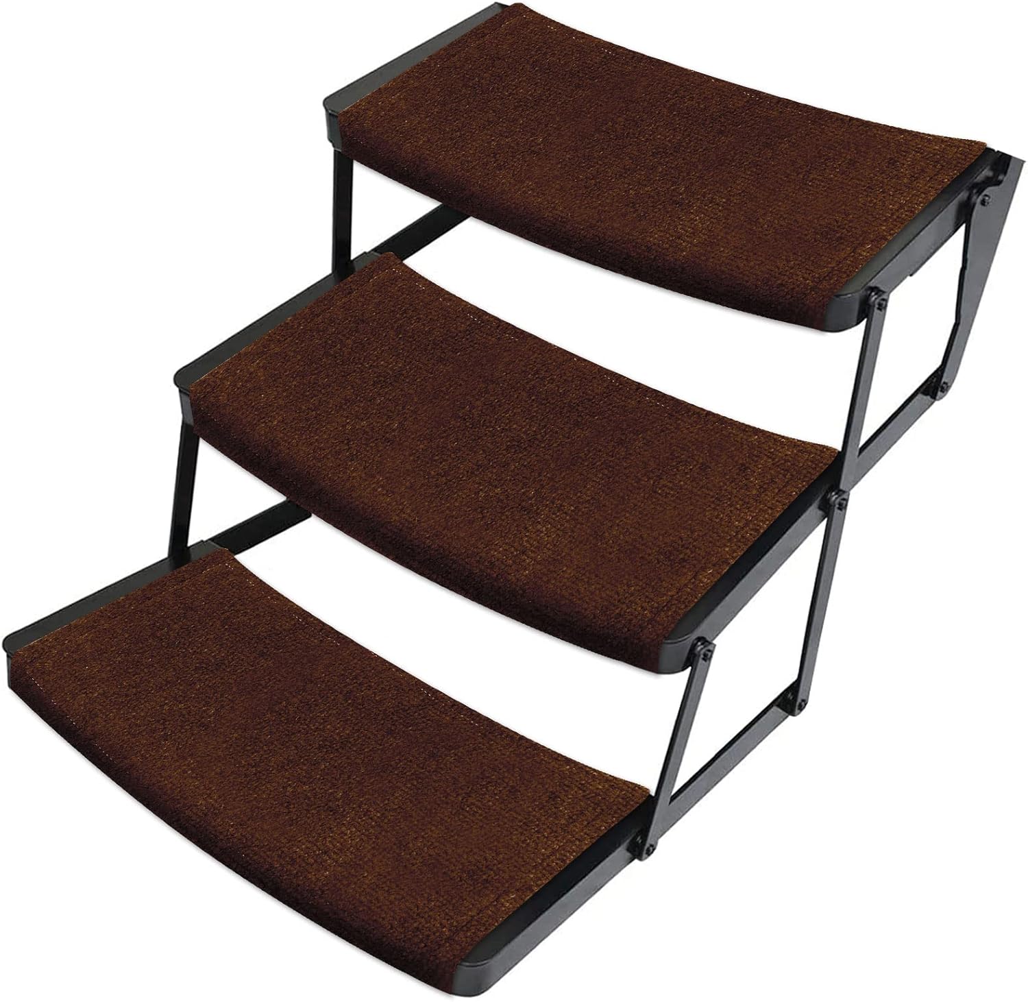 OKBA RV Step Rugs for 22 Inch Radius Stairs - 3 Pack Brown