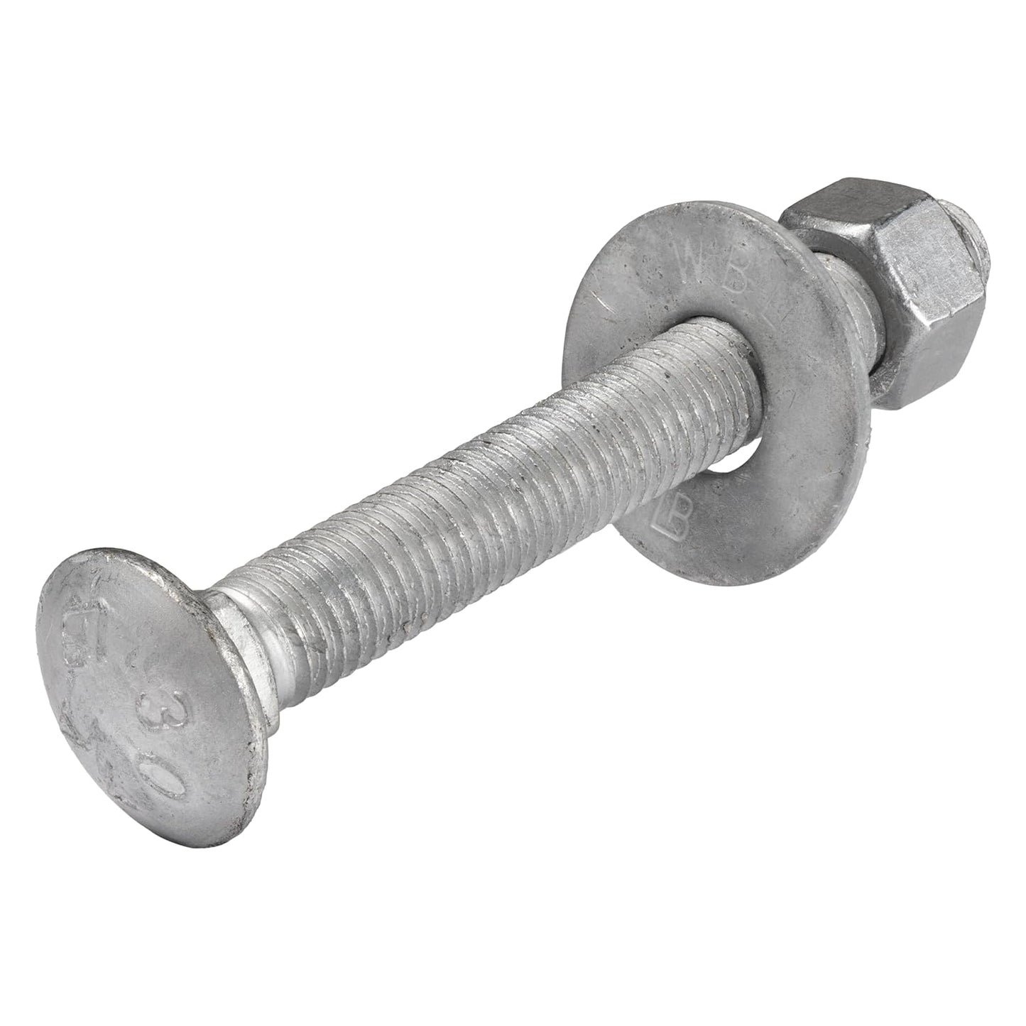 1/2in x 4in Galvanized Carriage Bolt Kit for Heavy Duty Use