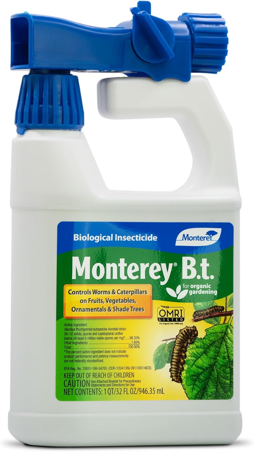 Monterey BT Ready to Spray for Organic Worm and Caterpillar Control