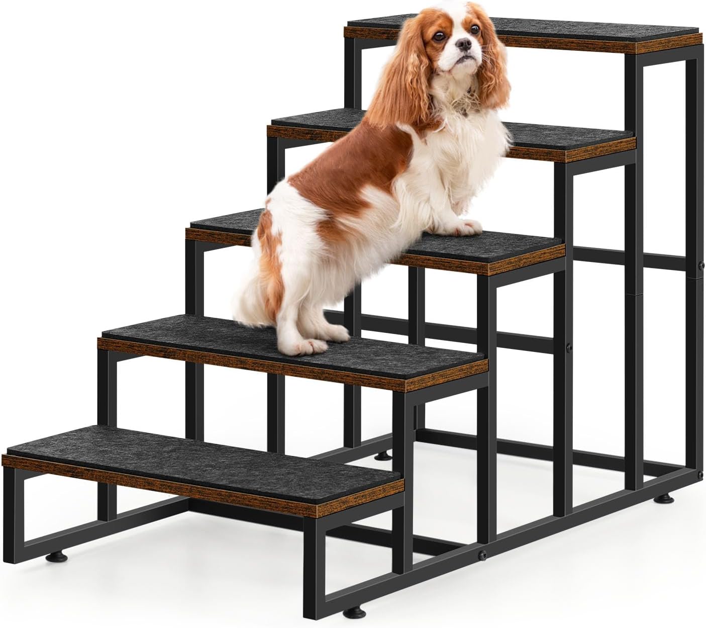Pet Stairs for High Bed & Couch - 5 Steps Non-Slip Dog Stairs