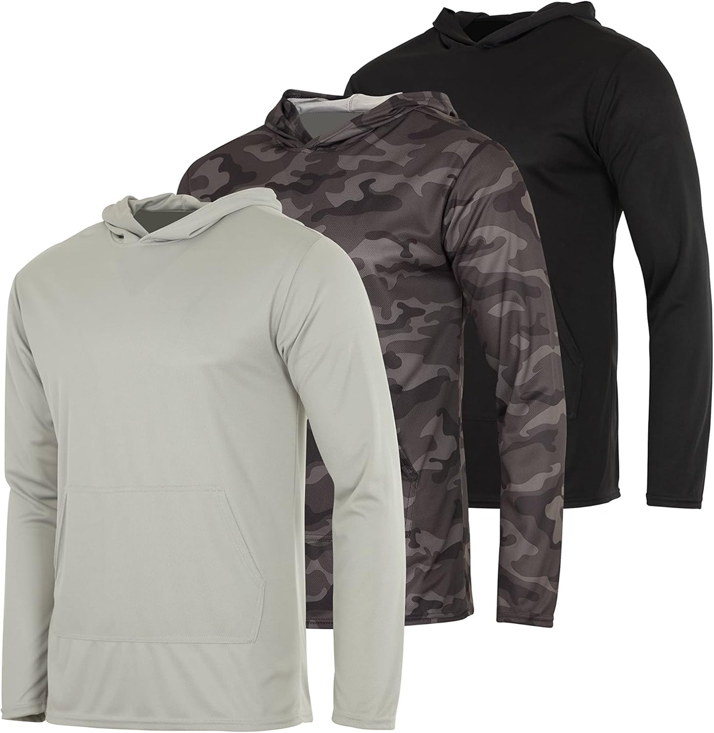 Real Essentials Men's Mesh Long Sleeve Hoodie for All Occasions