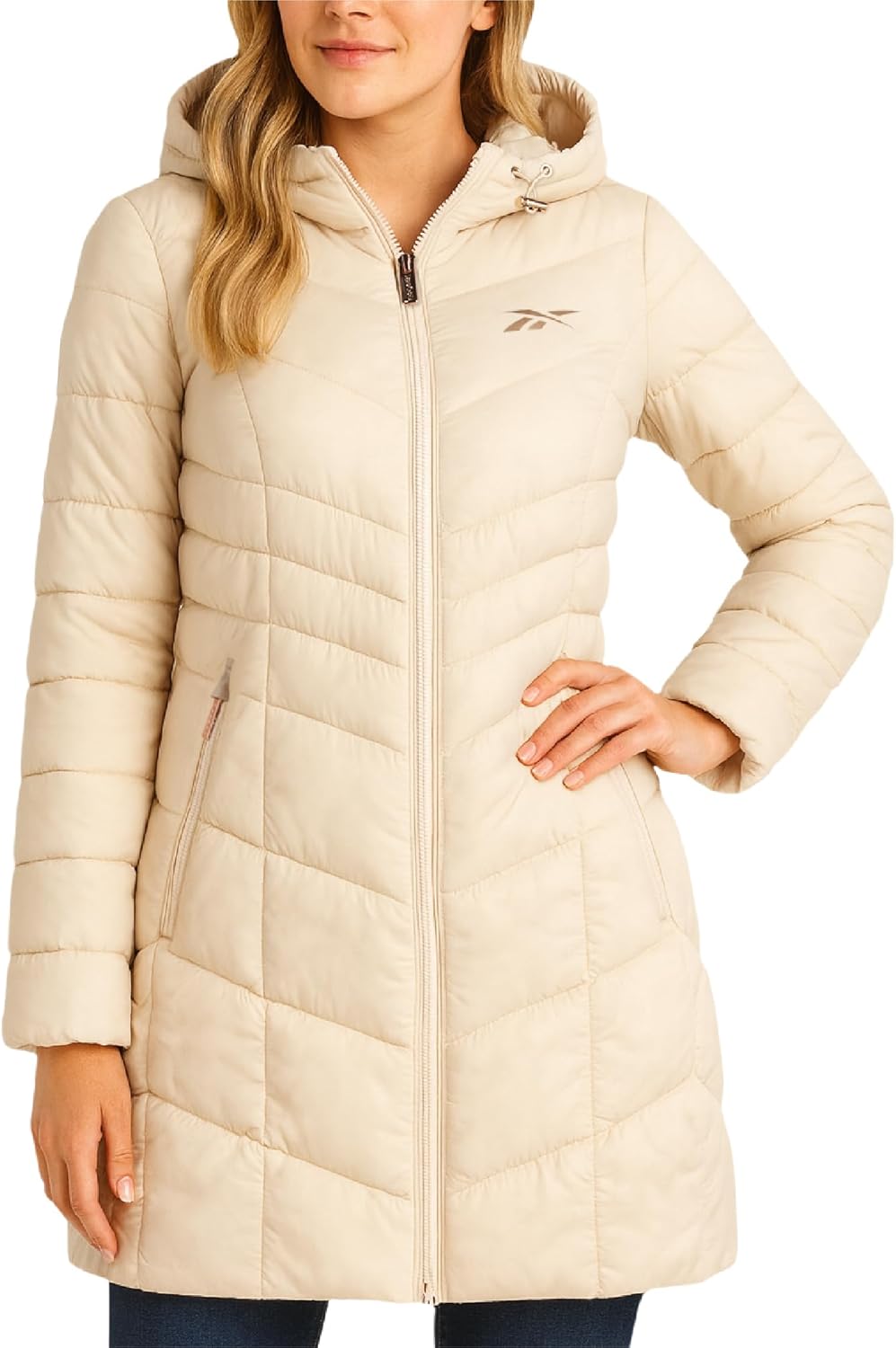 Reebok Womens Long Puffer Coat - Stylish Warmth for Winter