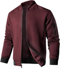Mens Loose Fit Lightweight Bomber Jacket - Casual Spring Layering