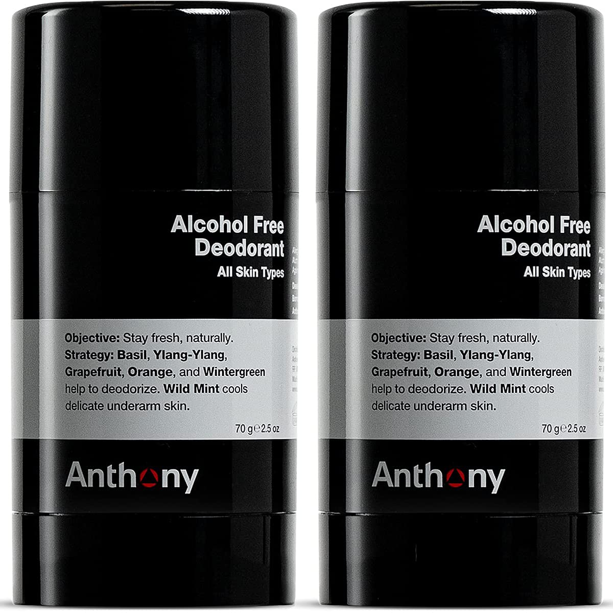 Anthony Alcohol-Free Deodorant for Men: Sport Strength Formula