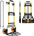 Folding Hand Truck and Dolly 440lbs Capacity - Portable Foldable Cart