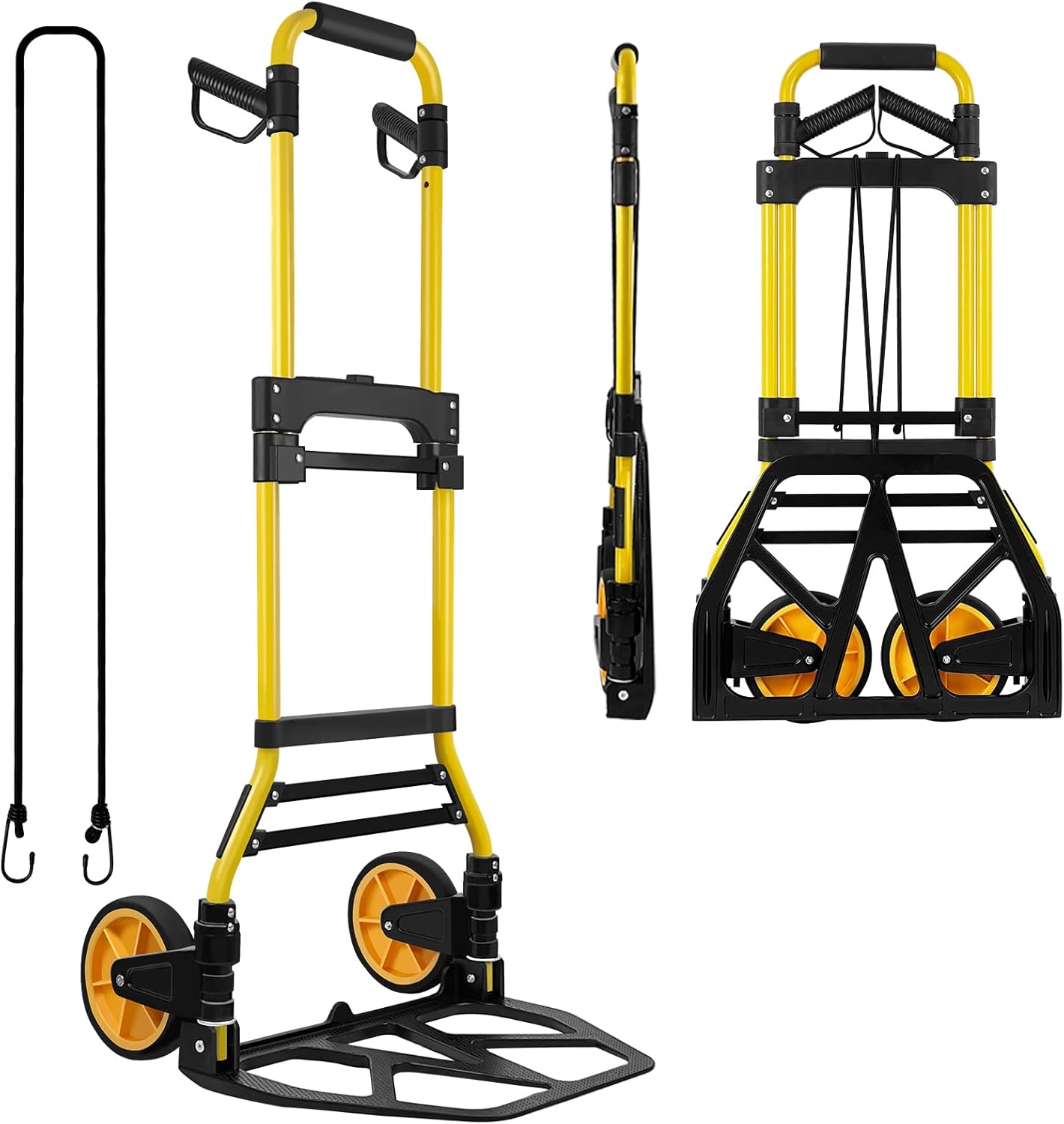 Folding Hand Truck and Dolly with 440lbs Capacity for Travel