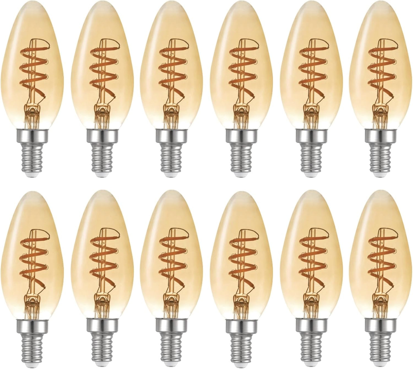 Edison Dimmable LED Light Bulb 12-Pack for Cozy Ambiance