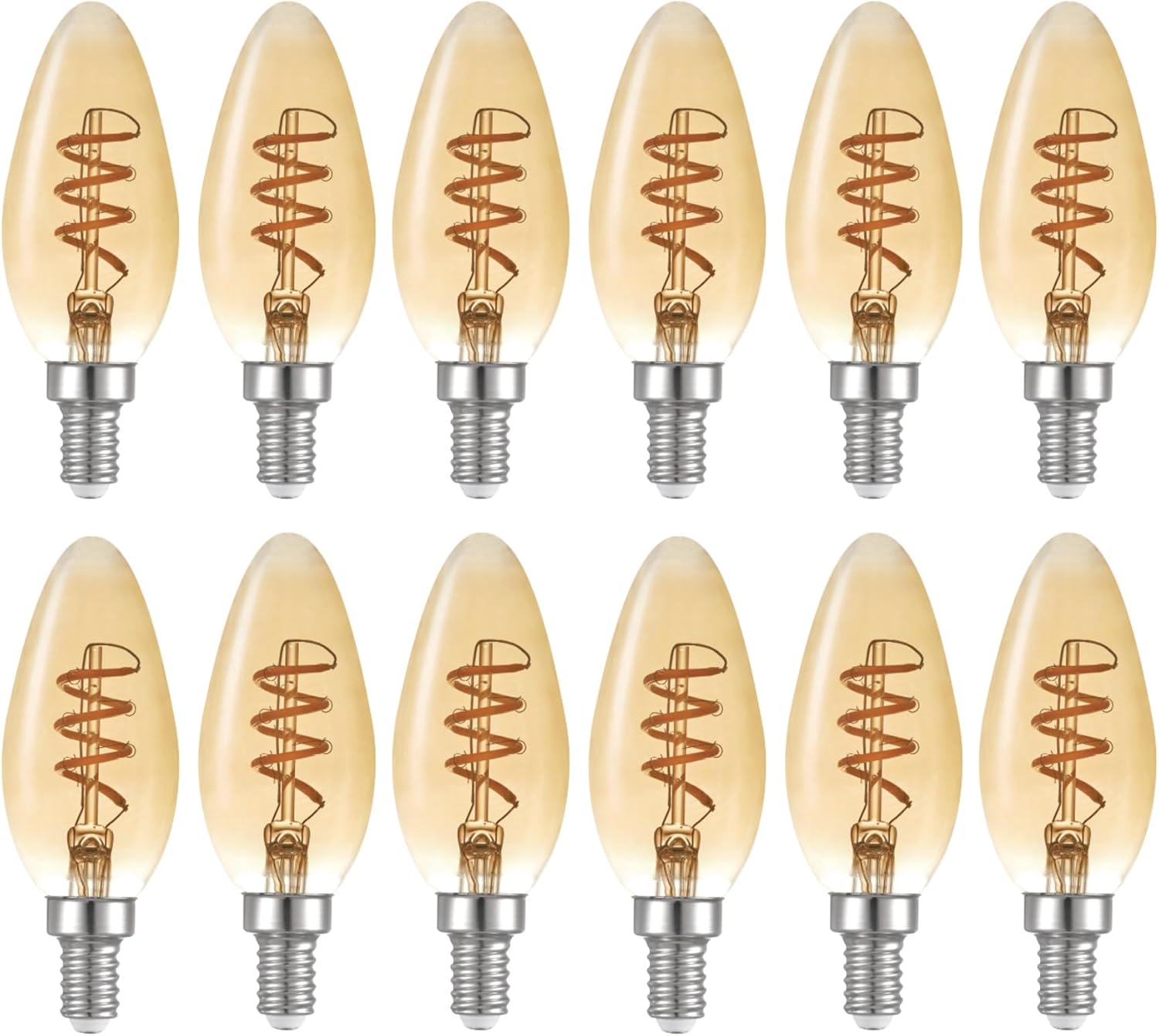 Edison Dimmable LED Light Bulb 12-Pack for Cozy Ambiance
