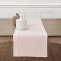 Solino Home Linen Pink Table Runner 14 x 72 in - Classic Hemstitch