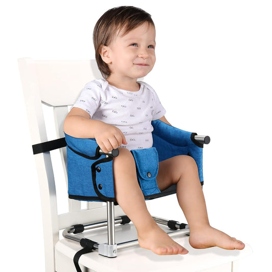 Portable Toddler Booster Seat for Dining Table with Safety Buckle