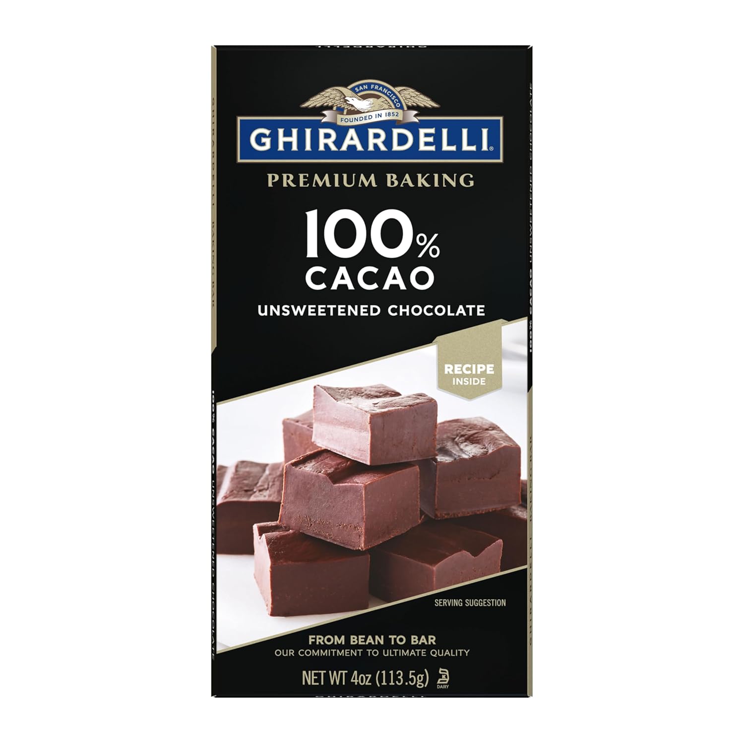 GHIRARDELLI Premium 100% Cacao Unsweetened Chocolate Bars