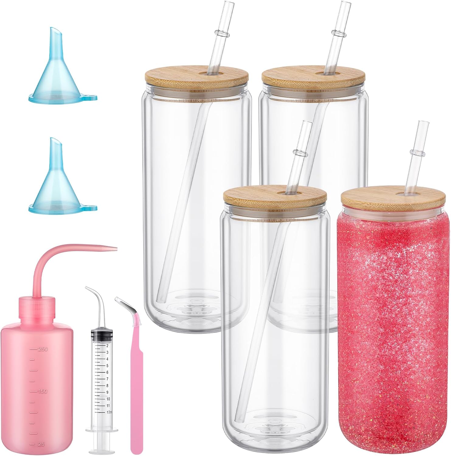 Create Stunning Snow Globe Tumblers with 9 Pcs DIY Kit