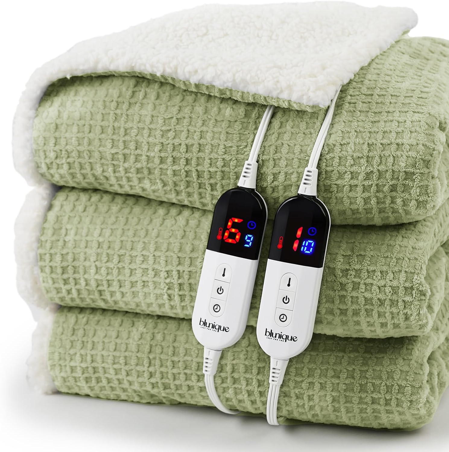 Heated Blanket Electric Blanket Queen Waffle for Ultimate Comfort