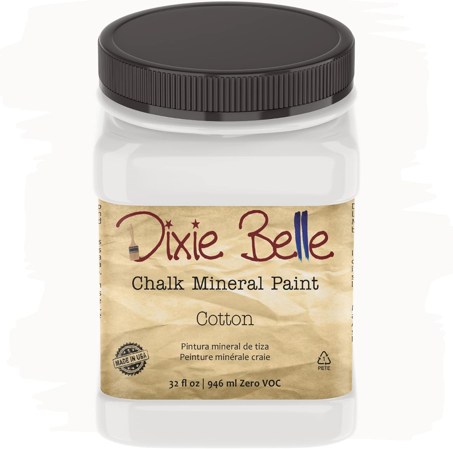 Chalk Finish Furniture Paint Cotton by Dixie Belle - Pure White