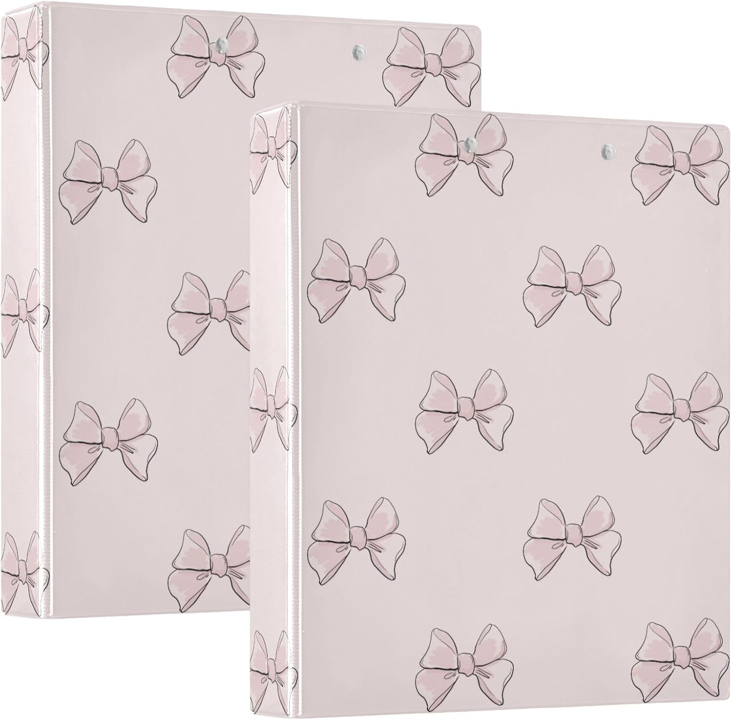 Pink Bow Binder Set: Holds 200 Sheets, Includes Clipboard