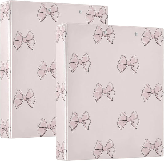 Pink Bow Binder Set: Holds 200 Sheets, Includes Clipboard