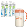 Dr. Brown's Baby Formula Mixing Pitcher 32oz with 4 Anti-Colic Bottles