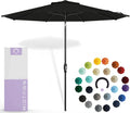Swilt 9 ft Patio Umbrella in Sunbrella Black - Sturdy Auto-Tilt Shade