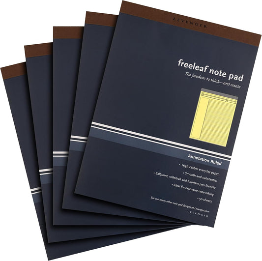 Levenger Cornell-System Writing Pads x5 - Yellow