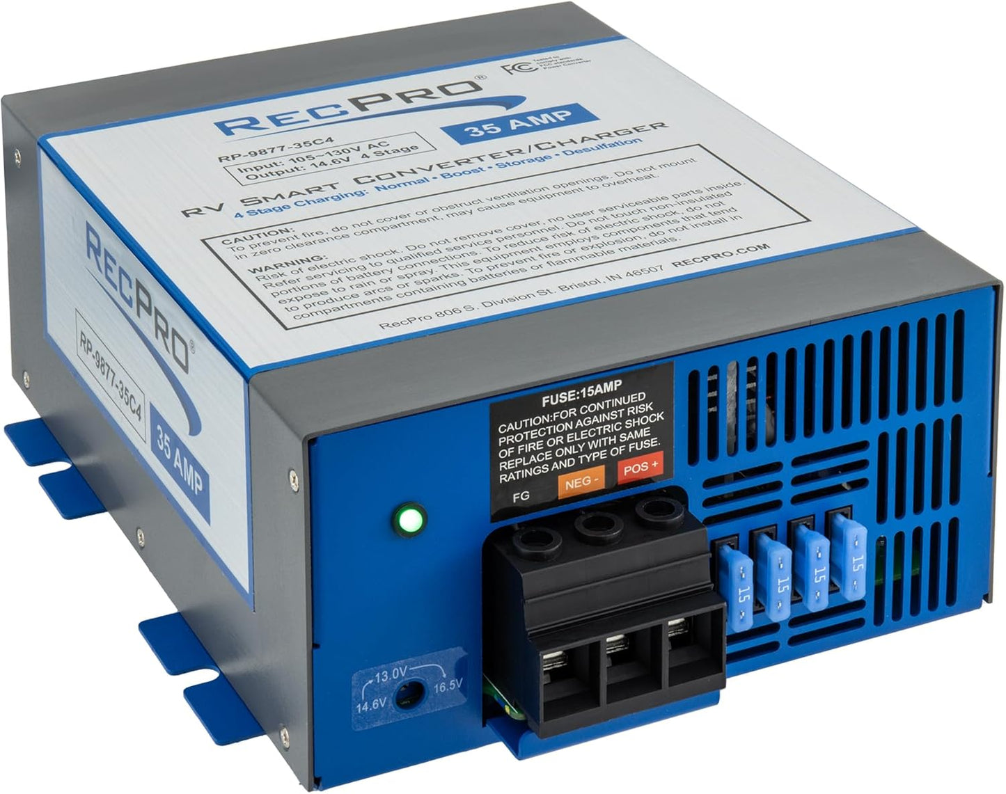 RecPro RV Power Converter 35 Amp for Smart Charging Needs