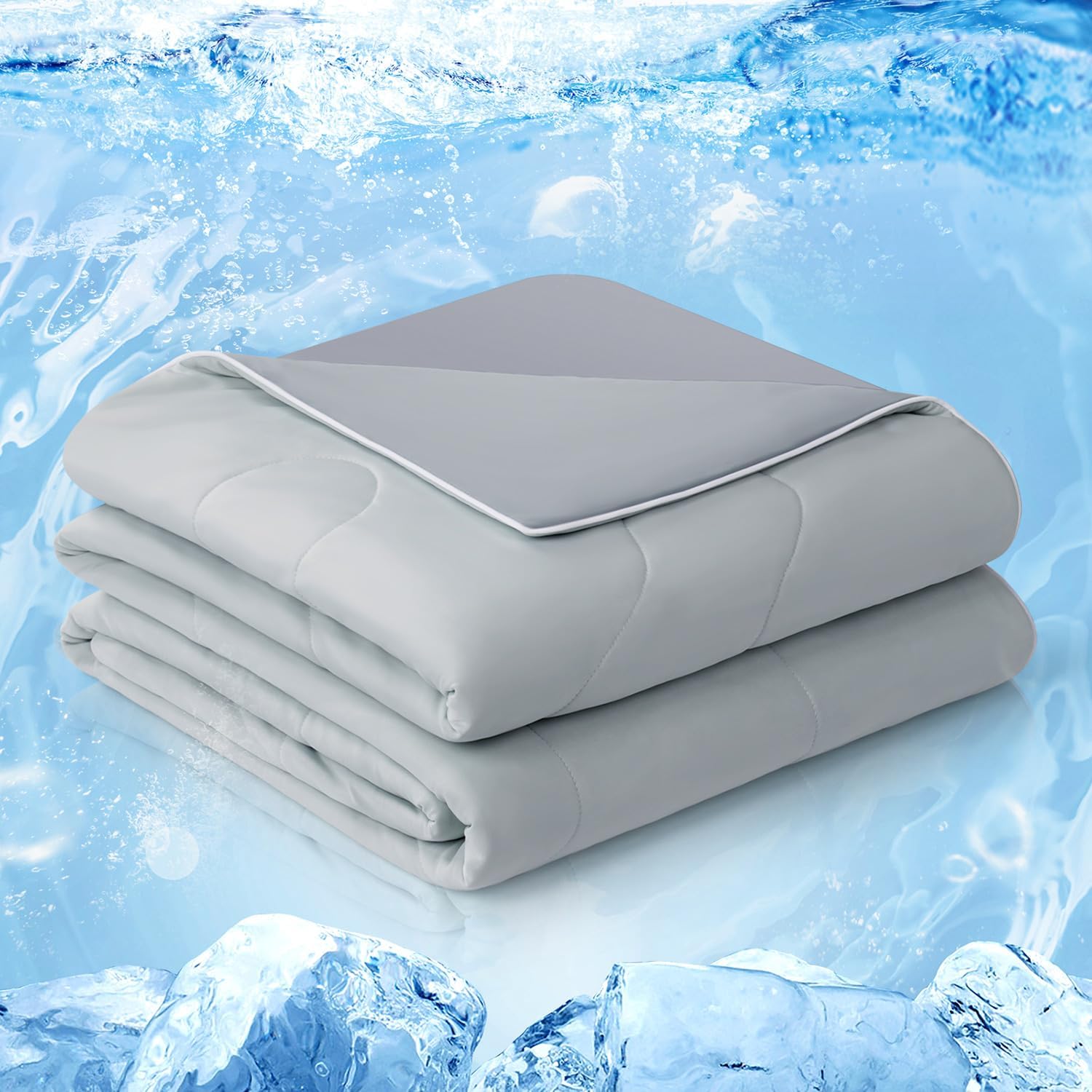 EASELAND Cooling Comforter King - Soft Fluffy Blanket for Sleepers