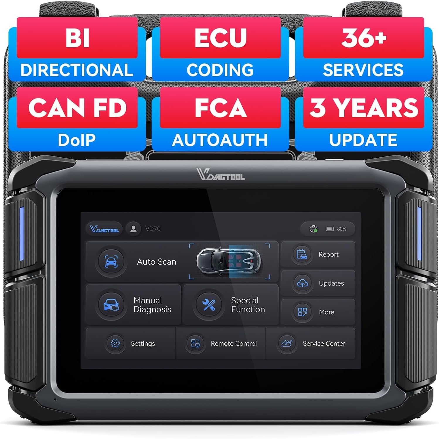 VDIAGTOOL VD70 OBD2 Scanner with ECU Coding and 36+ Resets