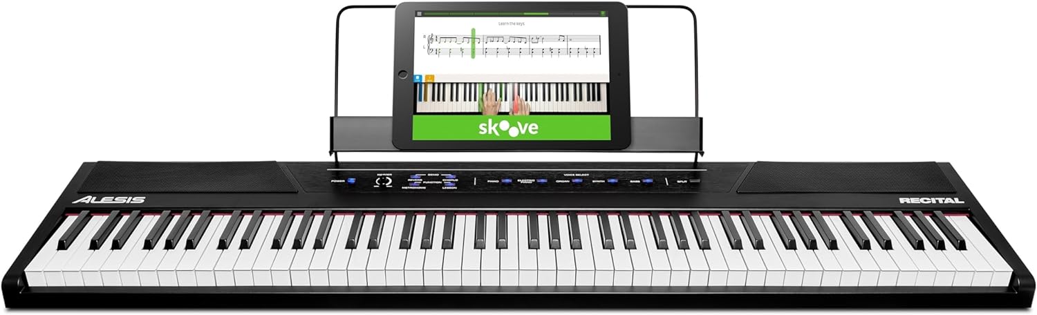 Alesis 88-Key Digital Piano: Semi-Weighted Keys, Powerful Speakers & Versatile Features