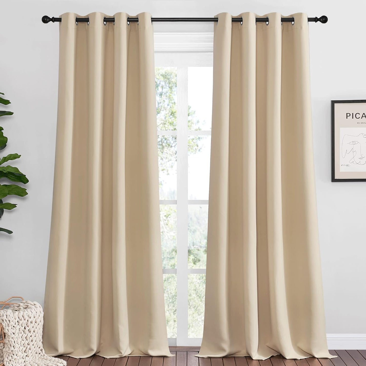 NICETOWN Blackout Curtains Panels for Elegant Bedroom Decor
