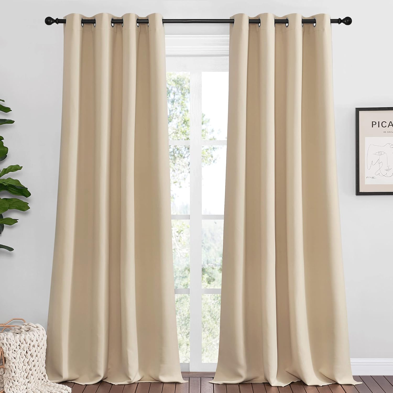 NICETOWN Blackout Curtains Panels for Elegant Bedroom Decor