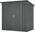 4x6 ft Metal Shed Outdoor Storage Shed - Durable Backyard Storage