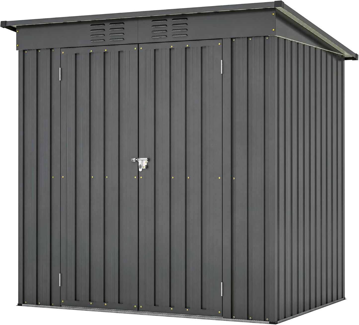 4x6 ft Metal Shed for Outdoor Storage with Lockable Doors