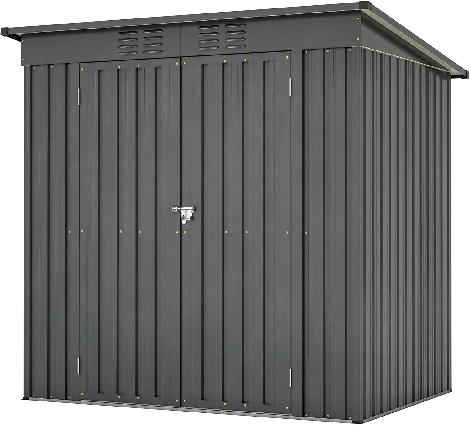 4x6 ft Metal Shed for Outdoor Storage with Lockable Doors