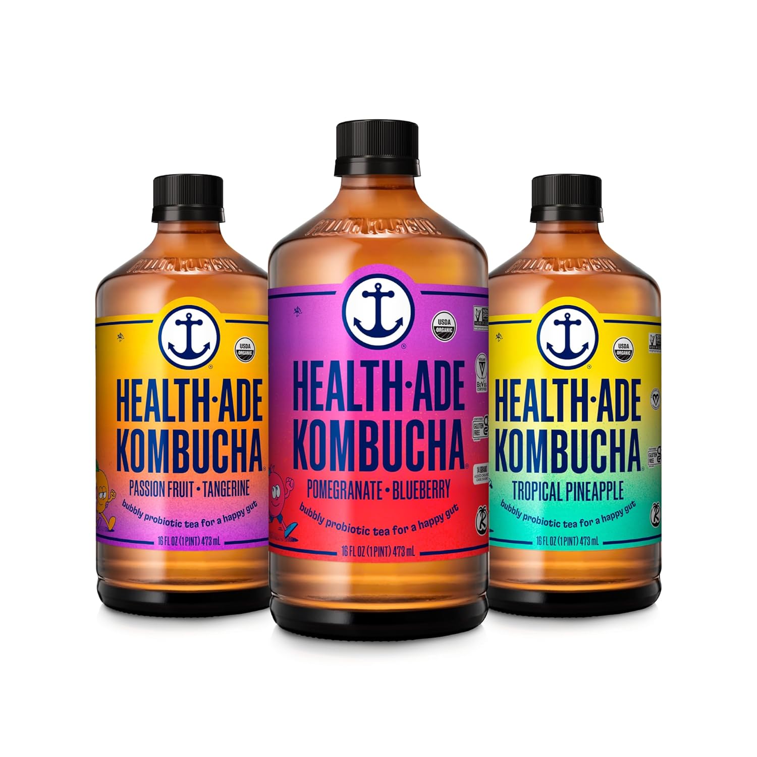 Health-Ade Kombucha Tea Organic Drink for Gut Health Support